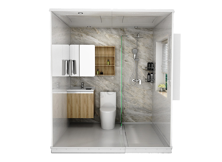 Fast installation SMC bathroom pods prefabricated bathroom units (BUJ1820)