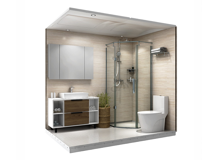 Quick construction easy installation prefab bathroom pod modular unit (BUJ1624Z)