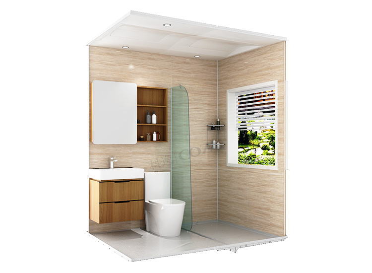 Modern prefab bathroom shower cabin prefab bathroom toilets (BUJ1420)