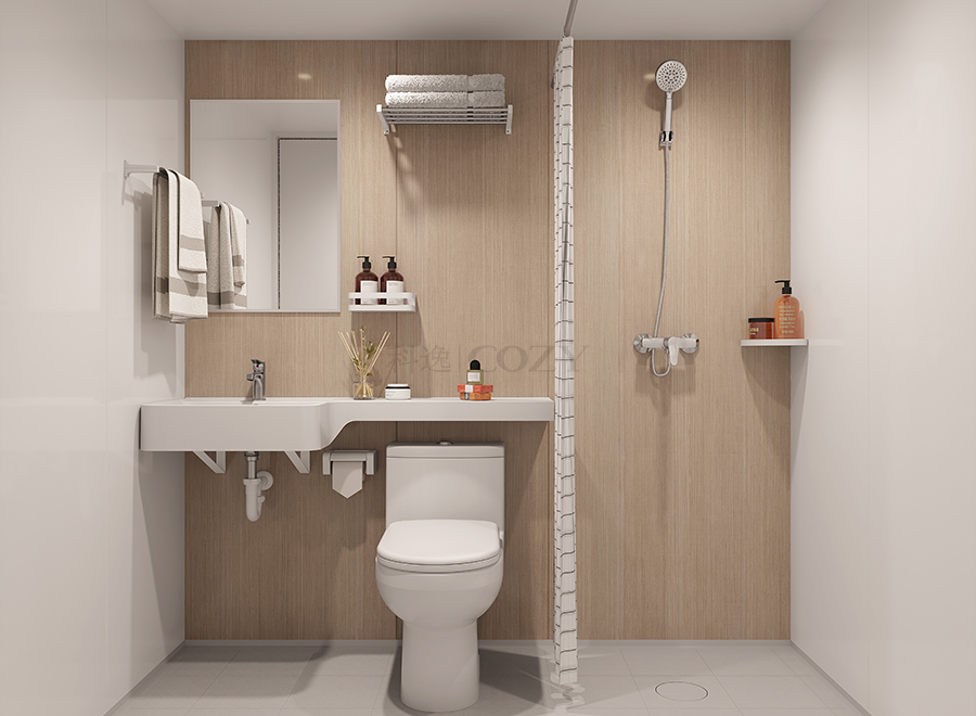 SMC all in one bathroom units prefab toilets for hotels(BUL1220)