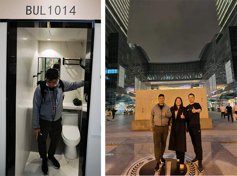 Warm congratulations to customers in Taiwan for purchasing prefab bathroom unit samples