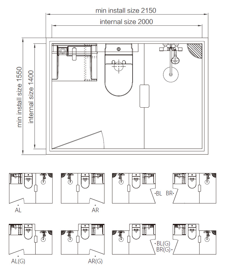 Factory sale new style prefab bathroom unit ready made prefabricated bathroom pod(BUJ1420)