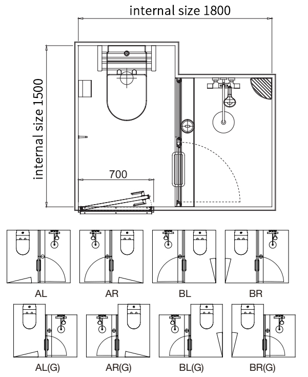 Nice quality prefab toilet bathroom units made in China(BUX1518)