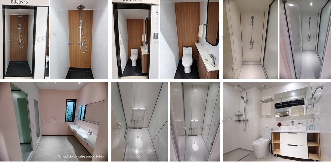 Easy cleaning portable shower and toilet modular bathroom unit prefabricated (BUJ1820)