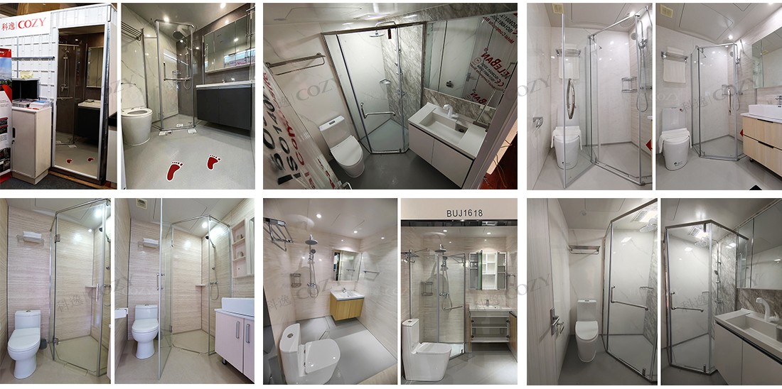 Easy cleaning portable shower and toilet modular bathroom unit prefabricated (BUJ1820)