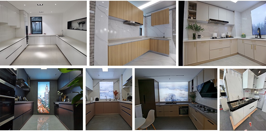 Chinese manufacturer modern kitchen cabinet units simple cupboard prefab houses kitchen wall cabinet