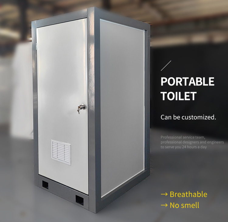 Quick build small size outdoor mobile toilet portable toilet with wash and toilet function