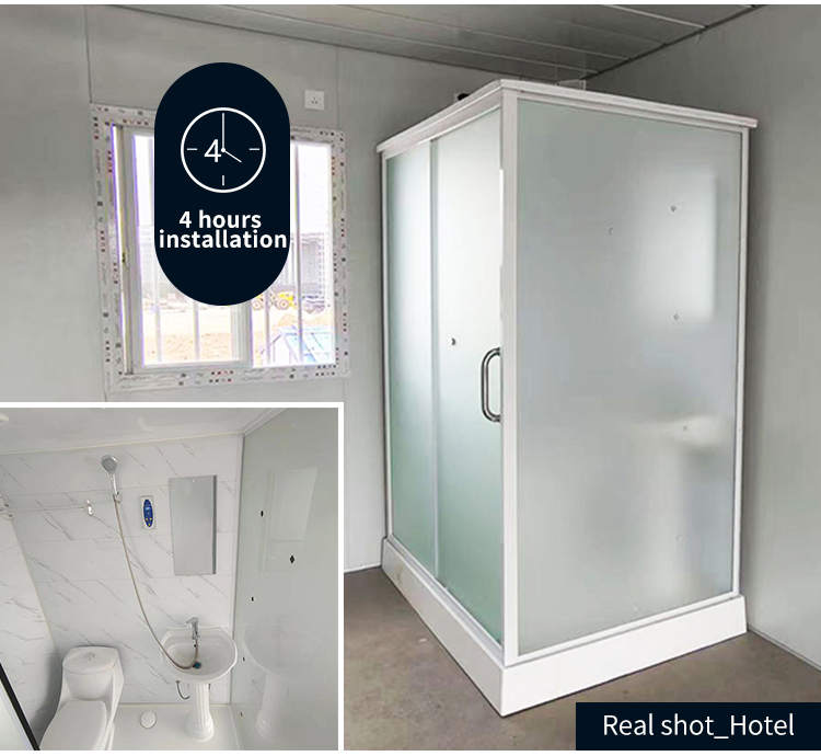 High quality prefab bathroom units integrated bathroom with SMC molded floor for hotel and apartment