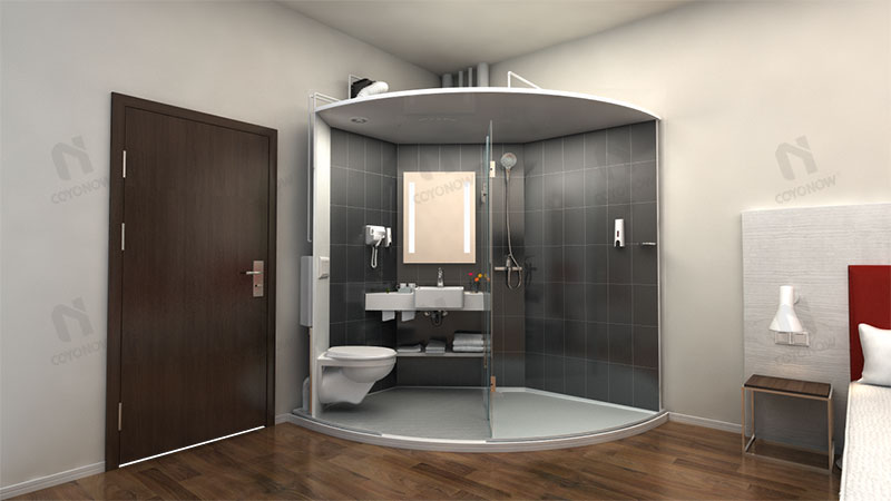 Experience the tiled Hanting all in one bathroom unit