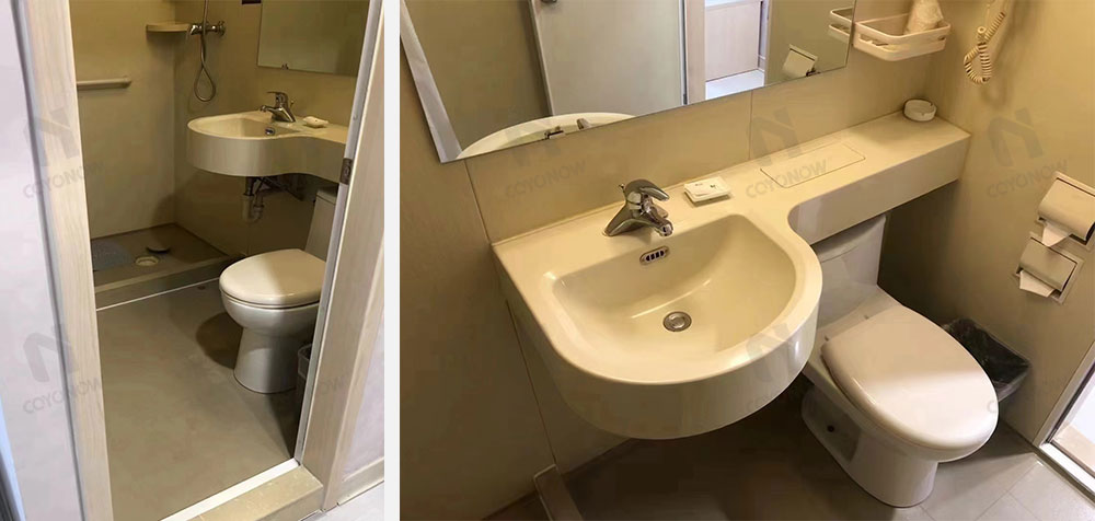 Experience the prefab bathroom unit in Jinjiang Inn