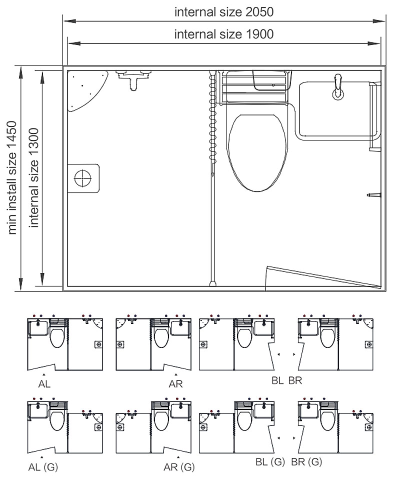 2024 New ready to install prefab bathroom caravan bathroom pod