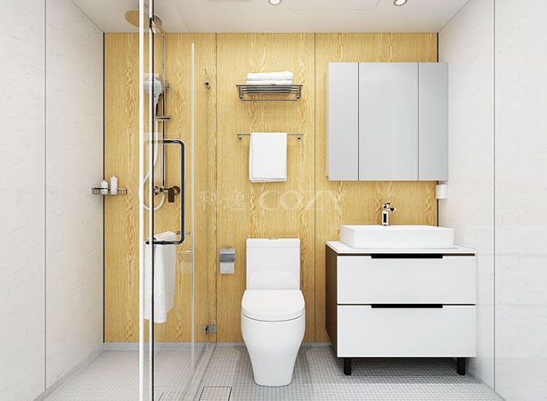 Good quality marine toilet and shower units prefab bathroom pod(BUE1224)