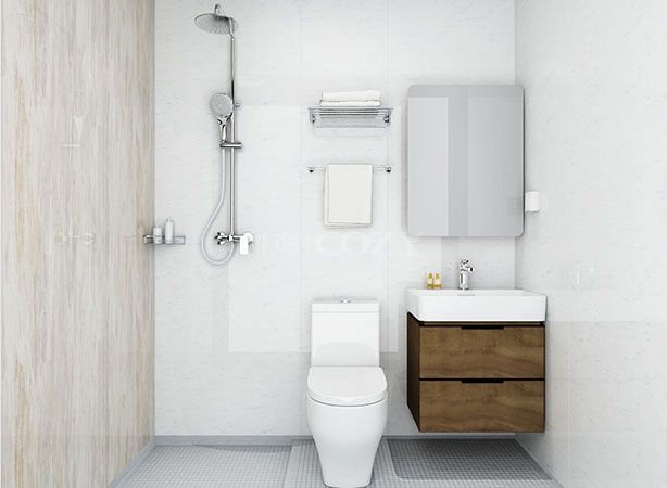 SMC all in one bathroom units prefab toilets for hotels(BUE1220)