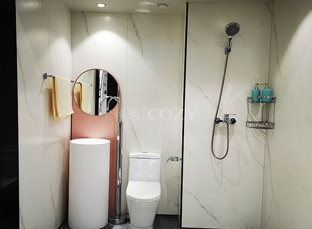 SMC all in one bathroom units prefab toilets for hotels(BUE1220)