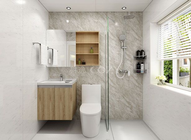 Fast installation SMC bathroom pods prefabricated bathroom units (BUJ1820)