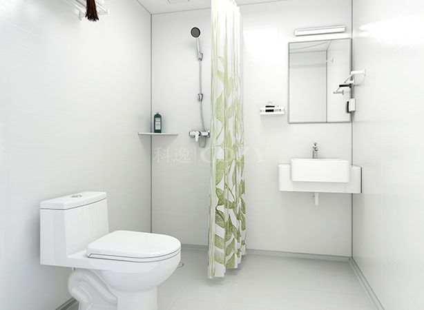 SMC one-piece waterproof chassis prefab shower toilet bathroom pod unit for apartments (BUL1618)