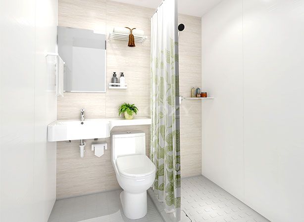 Light weight prefabricated bathroom pods for hotel apartment bathroom units all in one with toilet and shower (BUL1418)