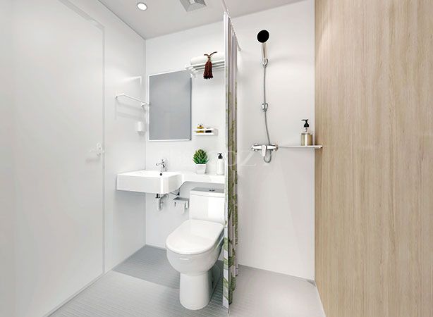 Prefabricated bathroom pods unit all In one bathroom units for Malaysia market (BUL1116)