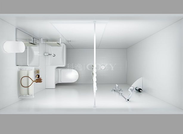 Labor saving prefabricated unit bathroom pod and bathroom units prefab (BUL1020)