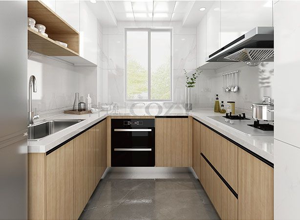 Custom prefab houses modern designs smart cupboard complete kitchen cabinets