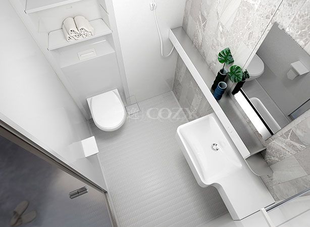 Prefab bathroom and shower(BUA1218-Ink Blue Stone Pattern)