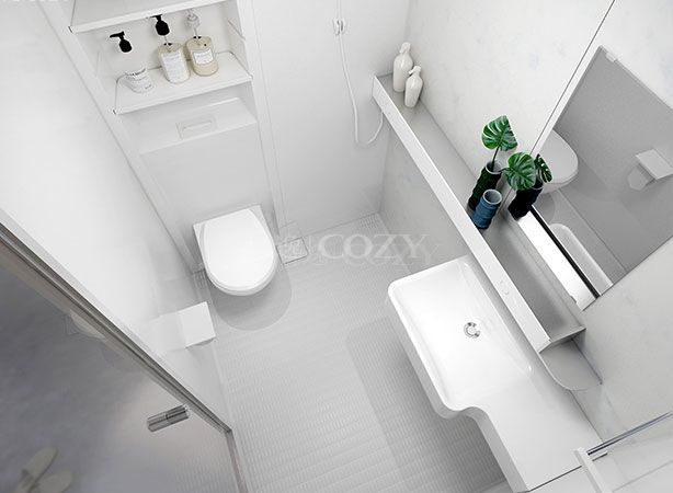 Prefabricated unit bathroom pods(BUA1218-Carrara White)