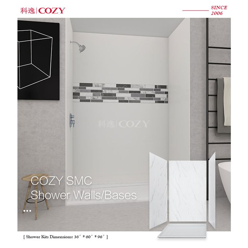 Bathroom shower wall panel and shower surround for the Us market 366096 inches