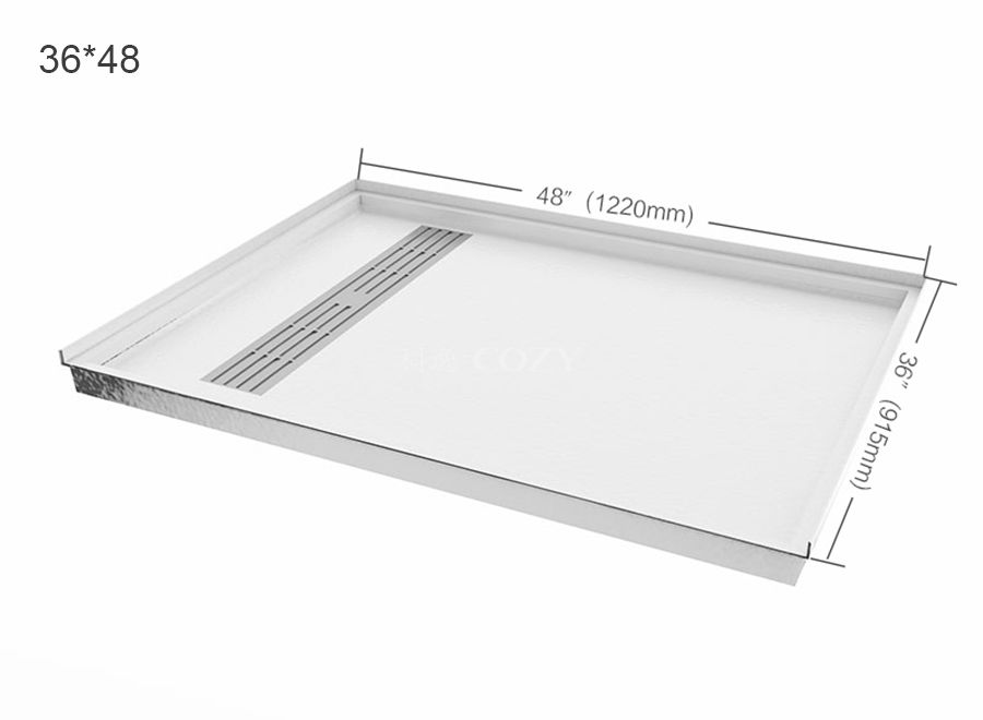 Best selling fibreglass shower floor shower tray resin shower base wash pan 36X48 inches