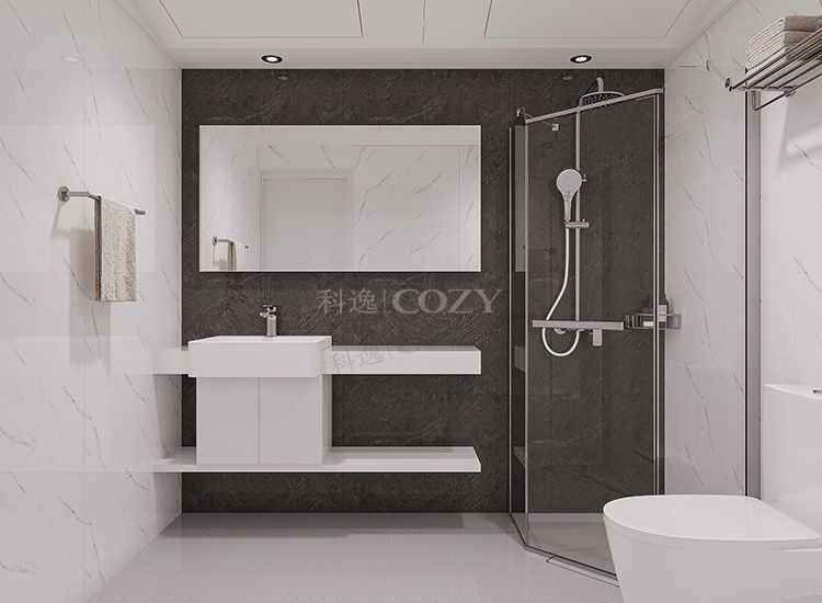 Waterproof portable shower and toilet all in one prefab bathroom unit (BUJ1624Z)