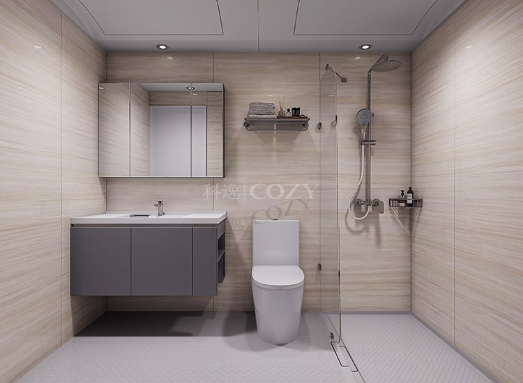 Modern bathroom all in one portable bathroom prefabricated pods for bathroom use (BUJ1326)