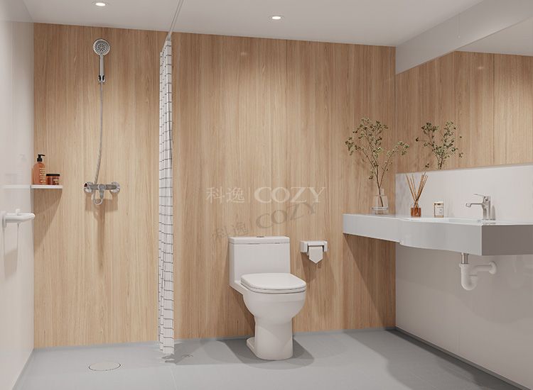Easy cleaning prefab bathroom and shower fiberglass prefabricated bathroom unit (BUL1624)
