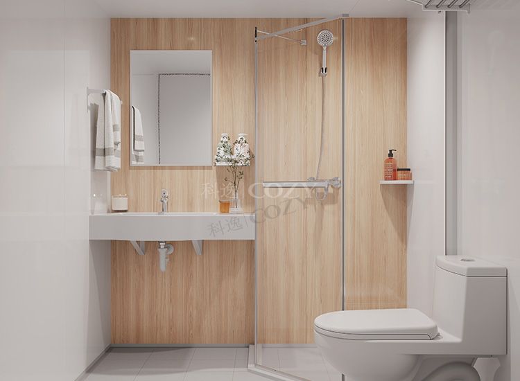 High quality fast installation prefab bathroom and shower sink vanity unit bathroom modular bathroom pod for greentree hotel (BUL1618_greentree)