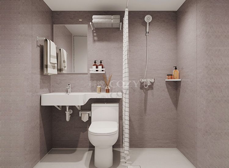 Waterproof prefab complete shower units bathroom and bathroom unit (BUL1218)