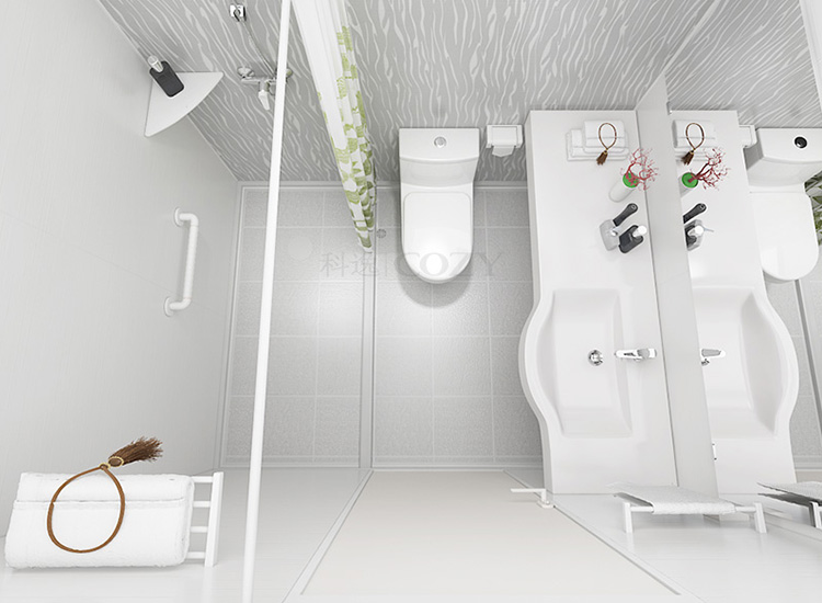 Simple design ready made bathroom all in one toilet pod for hotel(BUL1620)