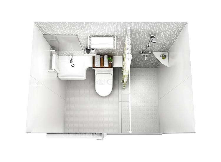 Tiny portable bathroom unit shower and toilet caravan bathroom pod(BUL1420)