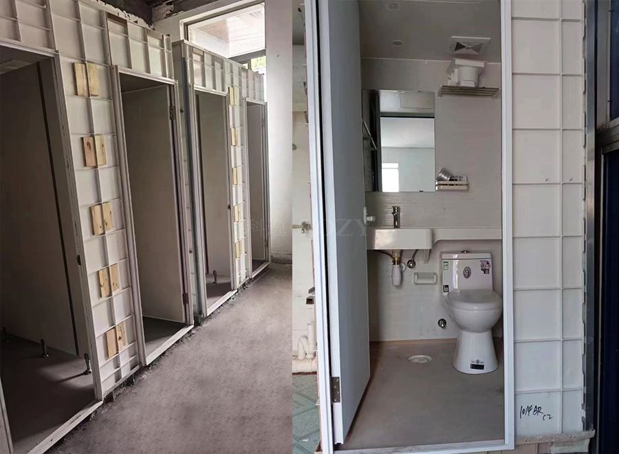 Modern style prefab shower room with toilet modular bathroom pod (BUL1014)