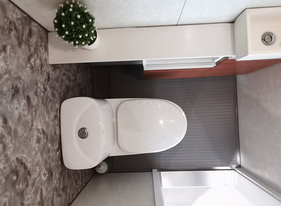 Waterproof SMC prefabricated bathroom pods with toilet and wash for temporary building (09 Series-toilet)