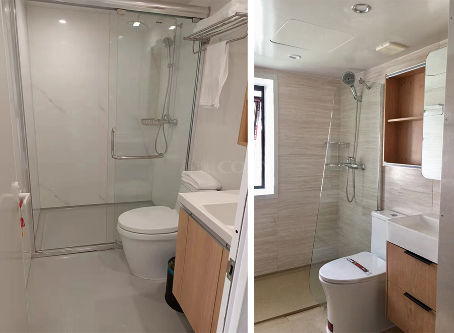 Waterproof hot sale container house bathroom pods ready made bathroom(BUJ1624F)