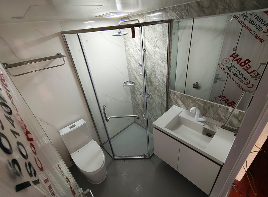 Easy cleaning prefabricated bathroom modular bathroom pods for high-end residential areas (BUJ1618)