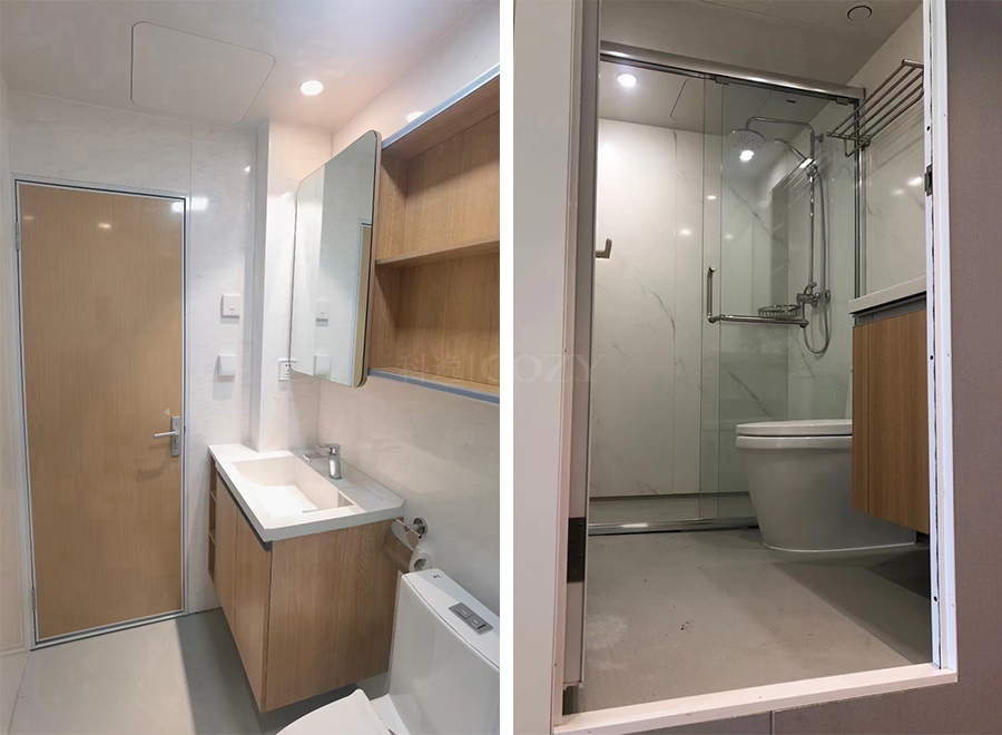 Fully functional integral bathroom prefabricated bathroom units for cruise ship use (BUJ1616)