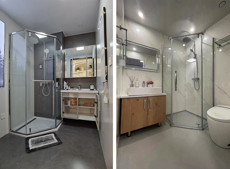 Waterproof portable shower and toilet all in one prefab bathroom unit (BUJ1624Z)