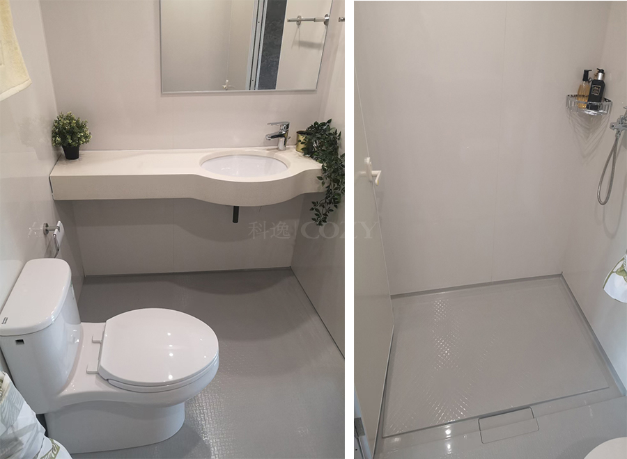 Waterproof ready to install prefab bathroom portable bathroom unit for hotels (BUL1620)