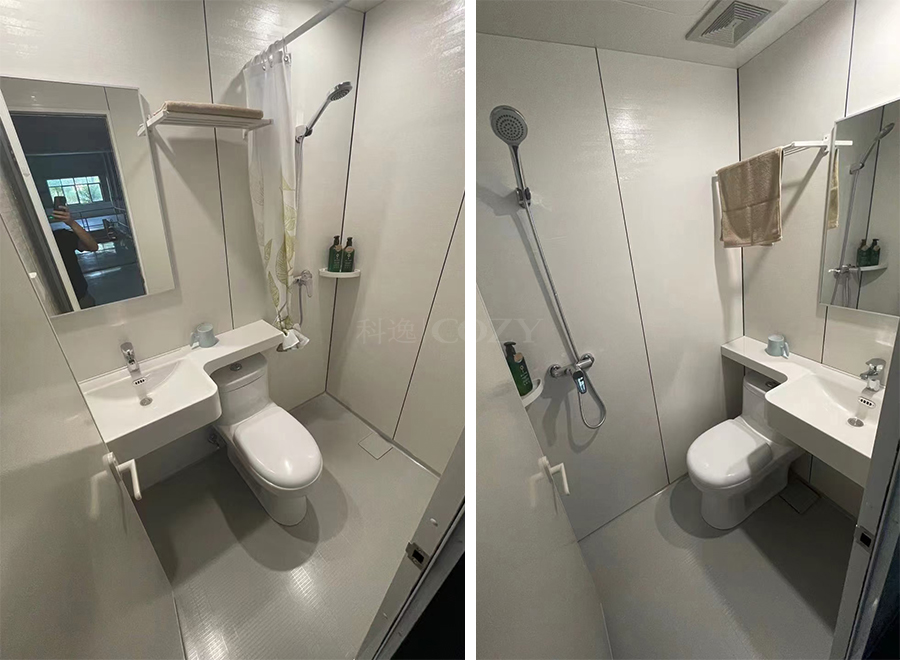 Easy cleaning SMC prefabricated bathroom pods all in one prefab bathroom units for hotels (BUL1616)