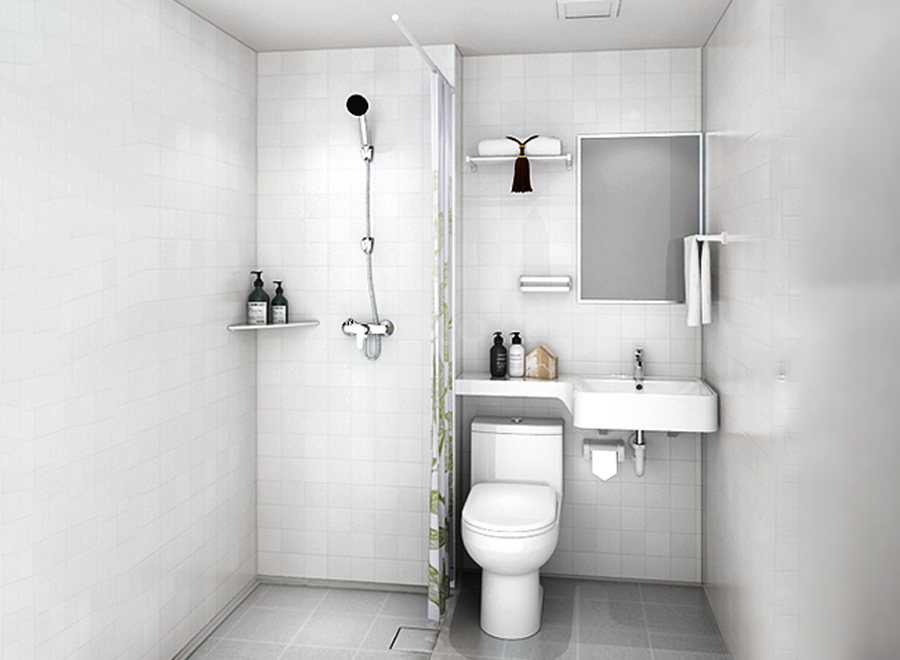 Hot sell complete toilet and shower prefabricated container module bathrooms (BUL1218)