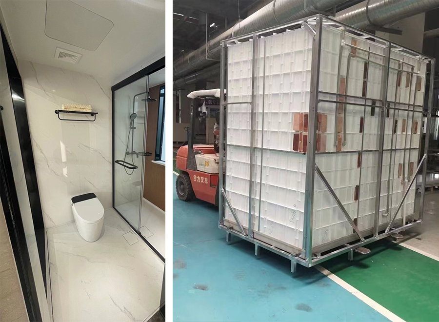 High-end Japanese waterproof prefabricated bathroom pods toilet and bathroom unit(BUH1216)