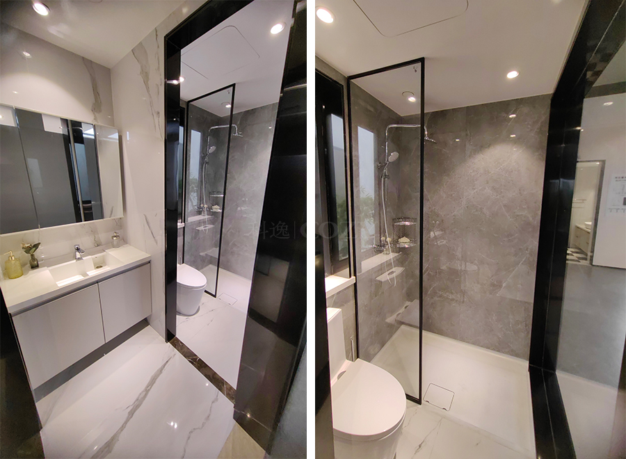 Integrated luxury design prefabricated bathroom modular prefab bathroom pod(BUX1418)