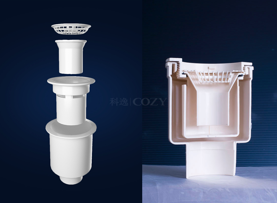 COZY patented vertical drainage bathroom drain cover