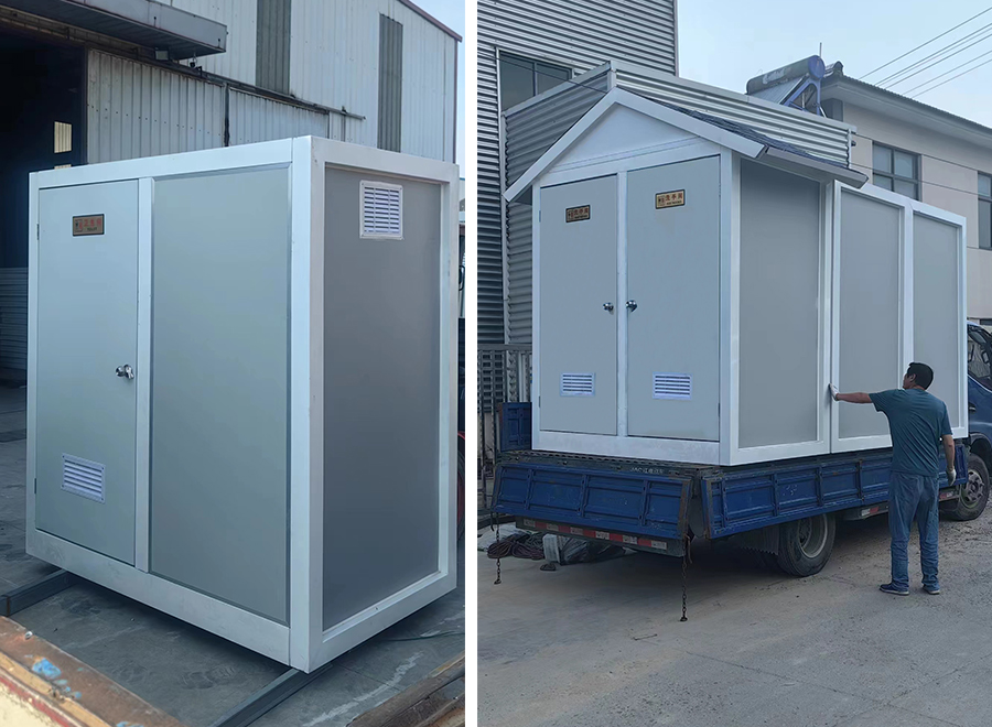 Multifunction double door portable toilet stable movable toilet outdoor use