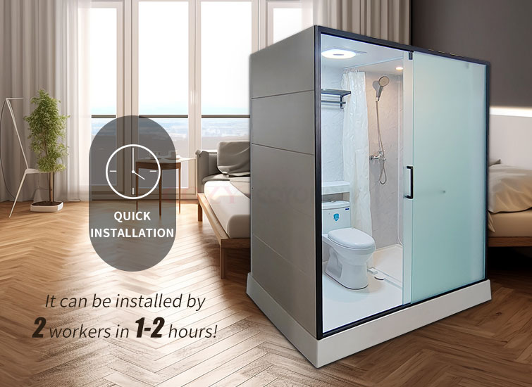 Fast installation engineering preferred bathroom unit modular toilet unit